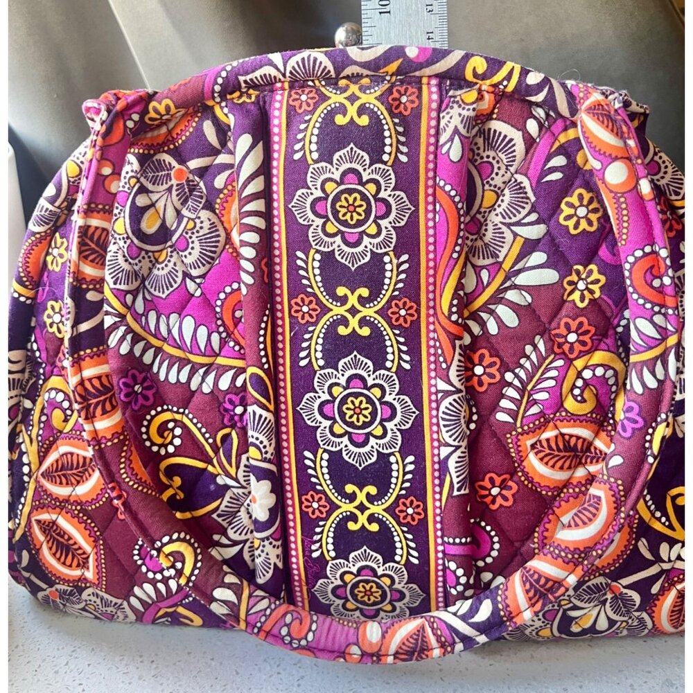 Vera Bradley Safari Sunset Shoulder Bag Kisslock Close Floral Quilted VGUC Boho